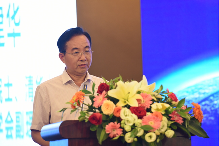 大会主席,中国科学院院士,中国电子学会副理事长陆建华教授致辞并作